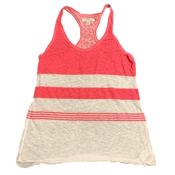 American Eagle Outfitters Tops - American Eagle Pink & White Racerback Tank Top